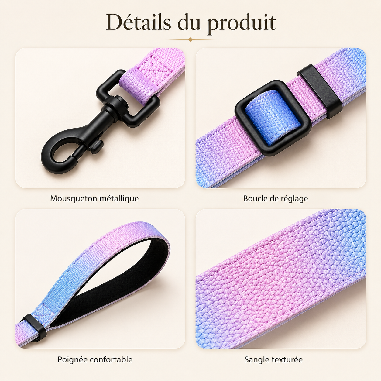 Laisse réglable pour chien – Promenade quotidienne