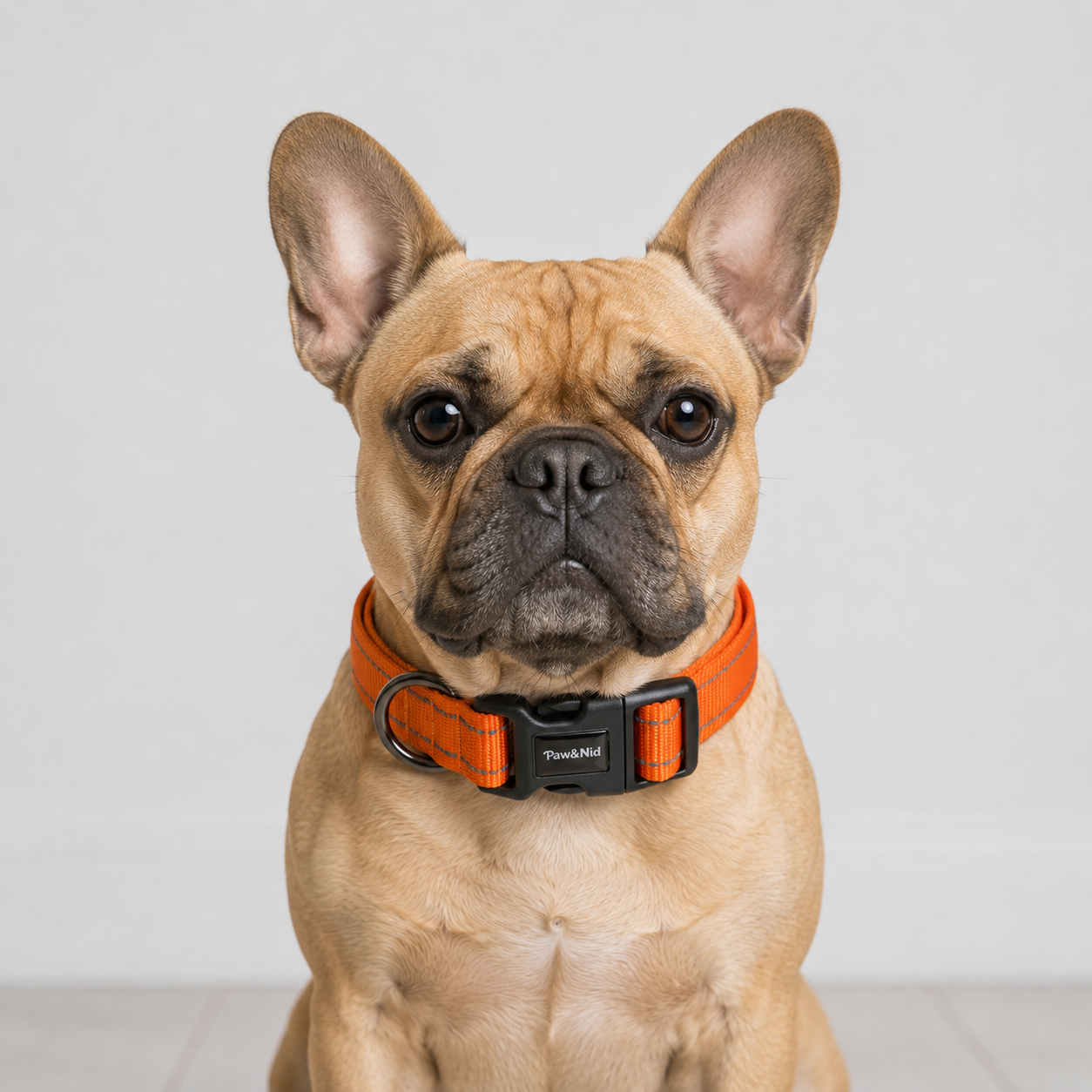 Collier réfléchissant réglable pour chien – Boucle de sécurité et anneau en D